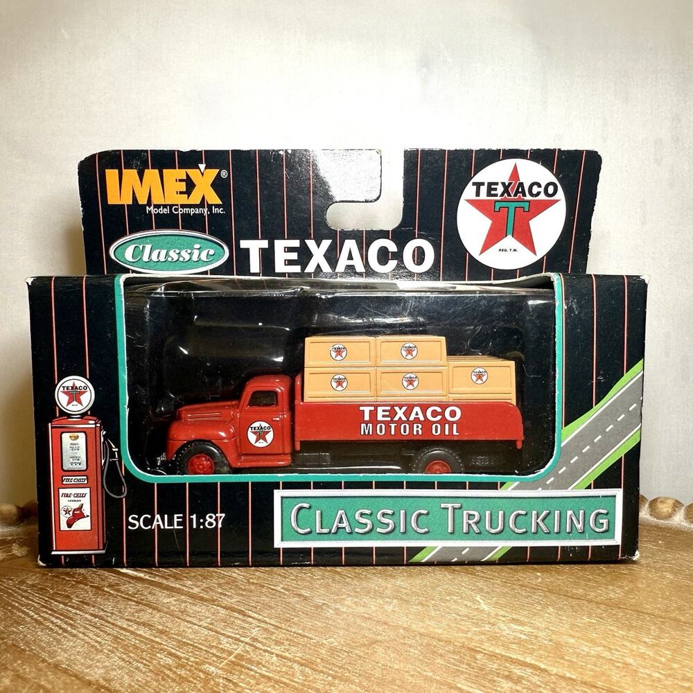 Imex 870172 Red Texaco Peterbilt Flatbed Diecast Truck Scale 1:87
